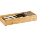 Range-couteaux tiroir bois range-couverts extensible cuisine bambou organiseur HxlxP: 6,5 x 38 x 15