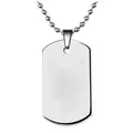 1 pc militaire armée ID Tag Badge Pet chat chien Tag pendentif homme couleur argent en acier