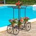 6-Tier Garden Cart Stand Flower Rack Display Decor Flower Pot Plant - See Details