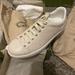 Gucci Shoes | Brand New Leather Gucci Sneakers Size 35 Fits Like A Tight Women’s 6! Never Worn | Color: Cream | Size: 5.5