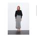Zara Dresses | Houndstooth Print Skirt | Color: Black/White | Size: Xs