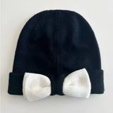 Kate Spade Accessories | Kate Spade Bow Knit Beanie | Color: Black/Cream | Size: Os