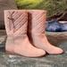 Michael Kors Shoes | Michael Kors Lizzie Quilted Mid Calf Suede Boots Dark Dune Size 8.5 | Color: Cream/Tan | Size: 8.5