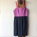 Anthropologie Dresses | Anthro Lilka Trapunto Chemise Colorblock Dress- L | Color: Gray/Purple | Size: L