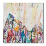 East Urban Home Mercedario by Lauren Moss - Wrapped Canvas Print Canvas in Blue/Pink/Yellow | 18 H x 18 W in | Wayfair