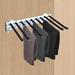 Rebrilliant Belin Pull-out Wardrobe Scarf & Pent Rack Plastic/Metal in Black/Gray | 5.7 H x 12.83 W x 18.11 D in | Wayfair