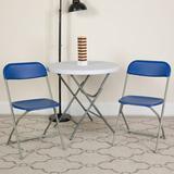 Freeport Park® Armando 650 lb. Capacity Premium Home & Event Folding Chair Plastic/Resin in Blue | 31.5 H x 17.5 W x 18 D in | Wayfair