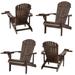 Rosecliff Heights Colyn Solid Wood Adirondack Chair Wood in Brown | 26 H x 33 W x 32 D in | Wayfair D103E17240994900B72552960FC7A67B