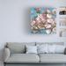 Red Barrel Studio® Sandra Iafrate 'Cherry Blossoms I' Canvas Art Canvas, Wood in Blue/Pink/Red | 14 H x 14 W x 2 D in | Wayfair