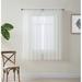 House of Hampton® Daxin Solid Sheer Rod Pocket Curtain Panels Polyester in White/Brown | 72 H x 54 W in | Wayfair 3E59F90F21394F708DDE5E7EE1C76B55