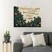 Trinx Butterflies & Flowers On Black Background - Because Someone We Love - 1 Piece Rectangle Graphic Art Print On Wrapped Canvas in White | Wayfair