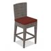 Latitude Run® Marfik 25" Patio Bar Stool w/ Cushion Wicker/Rattan in Brown | 39.25 H x 16.5 W x 20.5 D in | Wayfair