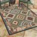 Green/Red 63 x 0.3 in Area Rug - The Twillery Co.® Brockton Green/Red/Beige Indoor/Outdoor Area Rug Polypropylene | 63 W x 0.3 D in | Wayfair