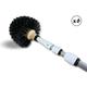 Kibros - Tête de loup balai brosse boule Manche télescopique aluminium - Quantité x 6 - Tête de