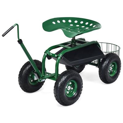 Costway Garden Cart Rolling Work Seat for Planting...