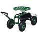 Costway Garden Cart Rolling Work Seat w/Tray Basket E xtendable Handle - See Details