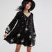 Free People Dresses | Free People Oxford Embroidered Mini Smock Dress | Color: Black | Size: Xs