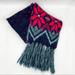 American Eagle Outfitters Accessories | American Eagle Outfitters Winter Flower Scarf | Color: Blue/Red | Size: Os