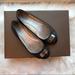 Coach Shoes | Authentic Coach Black Leather Flats Us Size 7.5 | Color: Black/Silver | Size: 7.5