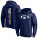 Men's Fanatics Branded Navy Akron Zips Playmaker Football Personalized Name & Number Pullover Hoodie