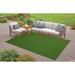 White 36 x 36 x 0.5 in Area Rug - Eider & Ivory™ Outdoor Grass Mats w/ Heavy Duty Non Slip Backing Premium Oasis Green Polypropylene | Wayfair