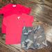 Ralph Lauren Matching Sets | 9mo Ralph Lauren Bundle - 2 Classic Red Shirts & Camo Shorts | Color: Green/Red | Size: 9mb