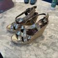 Jessica Simpson Shoes | Jessica Simpson Metallic Strappy Espadrille | Color: Silver | Size: 8.5