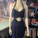 Free People Dresses | Free People Navy Blue Beaded Cutout Mini Club Dress | Color: Black/Blue | Size: 6