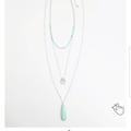 Torrid Jewelry | Faux Turquoise Pendant Layered Necklace - Silver Tone | Color: Blue/Silver | Size: Os