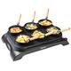 Bestron elektrisches Party-Wok-Set, Tischgrill mit Mini Wok Pfannen für 6 Personen, inkl. 6 Holzspatel & 1 Schöpflöffel, 1000 Watt, Farbe: Schwarz