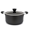 Zinel 4153A Non-Stick Stockpot/Casserole with Hard Anodised Induction Base, Grey, 26cm