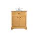 30 inch single bathroom vanity in natural wood - Elegant Lighting VF15030NW