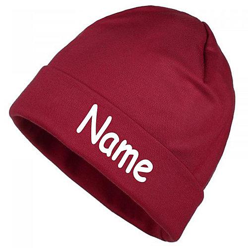 Mütze personalisiert mit Namen rot