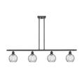 Innovations Lighting Bruno Marashlian Athens Water Glass 46 Inch 4 Light Linear Suspension Light - 516-4I-BK-G1215-6-LED