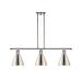 Innovations Lighting Bruno Marashlian Ballston Cone 36 Inch 3 Light Linear Suspension Light - 516-3I-PN-MBC-8-PN