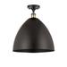 Innovations Lighting Bruno Marashlian Ballston Dome 16 Inch 1 Light Semi Flush Mount - 516-1C-BAB-MBD-16-BK-LED