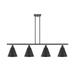 Innovations Lighting Bruno Marashlian Ballston Cone 48 Inch 4 Light Linear Suspension Light - 516-4I-SN-MBC-8-SN