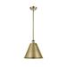 Innovations Lighting Bruno Marashlian Ballston Cone 12 Inch Mini Pendant - 516-1S-AB-MBC-12-AB