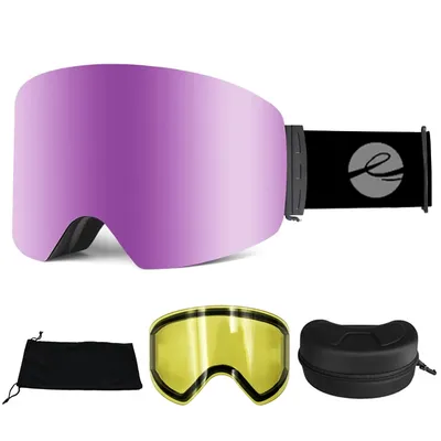 LOCLE-Lunettes de ski à double couche pour homme et femme masque 506 anti-buée OTG UV400 moto