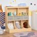 HOMCOM Kids Storage Organizer with Wider Bottom, Kids Bedroom Furniture - 36.75"L x 15.75"W x 37"H