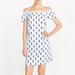 J. Crew Dresses | J. Crew Pure Cotton Pale Sea Ikat Off Shoulder Shift Dress | Color: Blue | Size: S