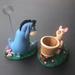 Disney Accents | Disney Eeyore And Piglet Figurine | Color: Blue/Pink | Size: Os