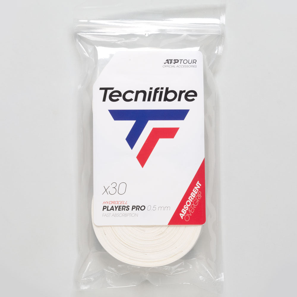 Tecnifibre Pro Players Overgrip 30 Pack Tennis Overgrips White