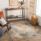 Maranding 6'7" x 9' Modern Updated Traditional Farmhouse Mocha/Taupe/Light Peach/Dark Beige/Dark Brown/Aqua/Off White/Mustard/Beige/Black/Denim/Dark Blue/Light Gray Area Rug - Hauteloom