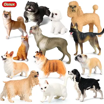 Oenux-Figurines d'action en PVC pour enfants chien de compagnie chat persan Shiba inu Samoyed