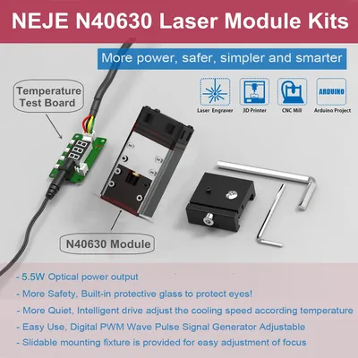 NEJE-Analyste de technologie laser pour graveur laser tête laser bleue outil de coupe du bois