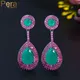 Pera-Boucles d'oreilles brésiliennes en forme de goutte d'eau pour femme bijoux fantaisie vert