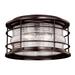 Vaxcel Lighting Hyannis 2 Light Flush Mount Outdoor Ceiling Fixture