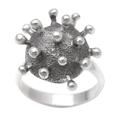 Invisible Danger,'Men's Sterling Silver Cocktail Ring'