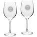 Simmons University Sharks 16oz. 2-Piece Traditional White Wine Glass Set